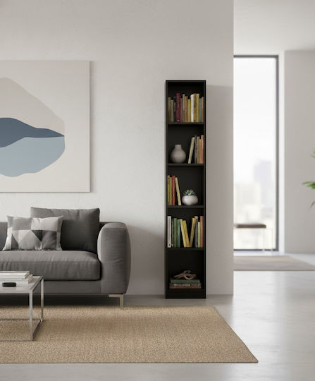 Bookcase Eliot 5s Wenge 30x30x180cm