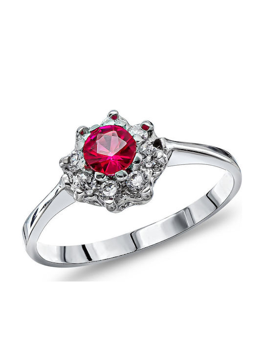 Kiriakos Gofas Damen Ring mit Steinen aus Weißgold 14K