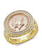 Kiriakos Gofas Ring with Stones made of Gold 14K