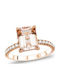 Kiriakos Gofas Single Stone from Rose Gold 18K with Diamond