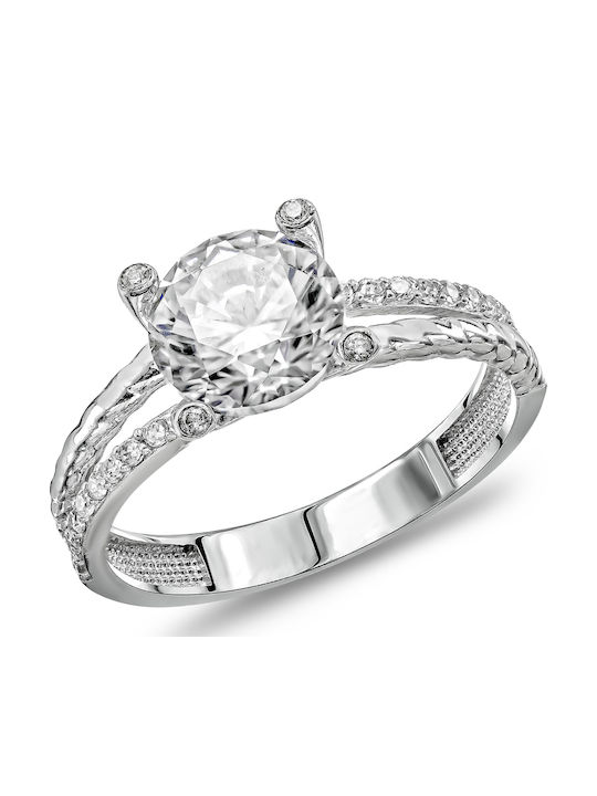 Kiriakos Gofas Einzelstein aus Weißgold 14K