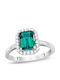 Kiriakos Gofas Ring with Diamond made of White gold 18K