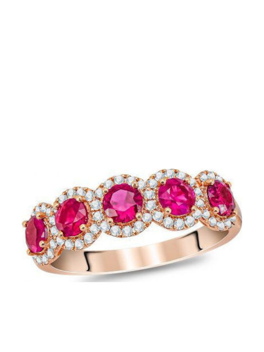 Kiriakos Gofas Damen Ring mit Diamant aus Roségold 18K