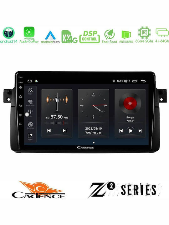 Bizzar Car Audio System for BMW E46 1998 2006 (Bluetooth/USB/WiFi/GPS/Apple-Carplay/Android-Auto) with Touch Screen 9"