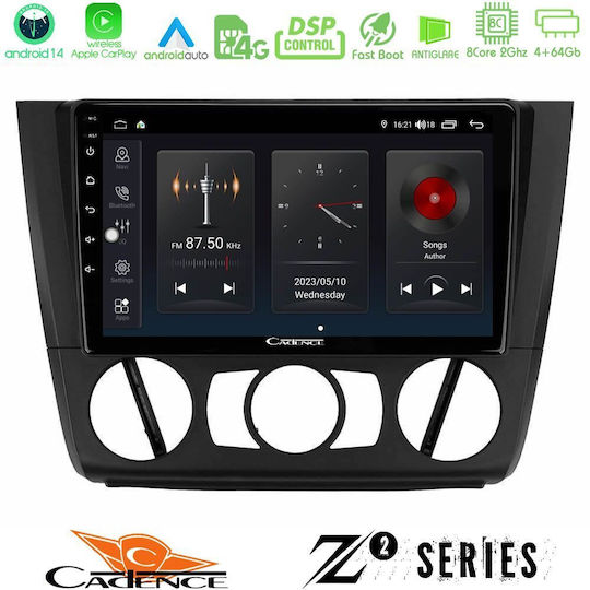 Bizzar Sistem Audio Auto pentru BMW E81 / E82 / E87 2007-2011 cu A/C (Bluetooth/USB/WiFi/GPS/Apple-Carplay/Android-Auto) cu Ecran Tactil 9"
