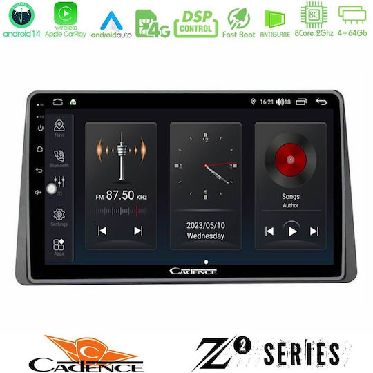 Bizzar Ηχοσύστημα Αυτοκινήτου για Renault Arkana 2019 (Bluetooth/USB/WiFi/GPS/Apple-Carplay/Android-Auto) με Οθόνη Αφής 10"