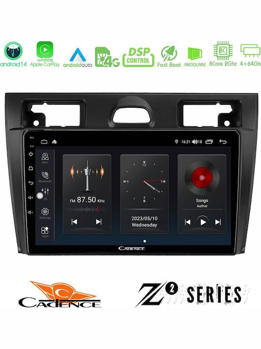 Bizzar Auto-Audiosystem für Ford Fiesta / Vereinigung 2006-2008 (Bluetooth/USB/WiFi/GPS/Apple-Carplay/Android-Auto) mit Touchscreen 9"