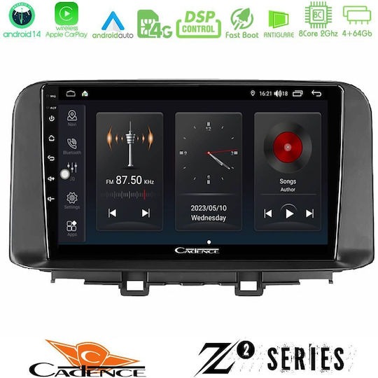 Bizzar Car Audio System for Hyundai Kona 2018-2023 (Bluetooth/USB/WiFi/GPS/Apple-Carplay/Android-Auto) with Touch Screen 10"