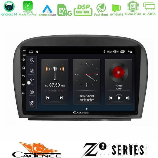 Bizzar Ηχοσύστημα Αυτοκινήτου για Mercedes-Benz SL 2005-2011 (Bluetooth/USB/WiFi/GPS/Apple-Carplay/Android-Auto) με Οθόνη Αφής 9"