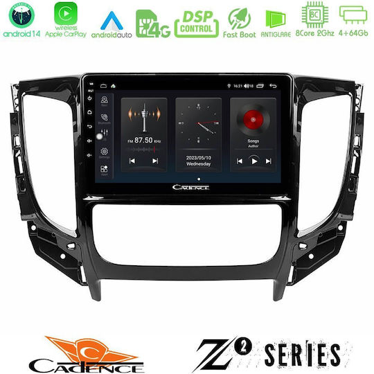 Bizzar Car Audio System for Fiat Fullback Mitsubishi L200 2016 with A/C (Bluetooth/USB/WiFi/GPS/Apple-Carplay/Android-Auto) with Touch Screen 9"