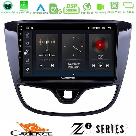 Bizzar Sistem Audio Auto pentru Opel Karl 2017-2019 (Bluetooth/USB/WiFi/GPS/Apple-Carplay/Android-Auto) cu Ecran Tactil 9"