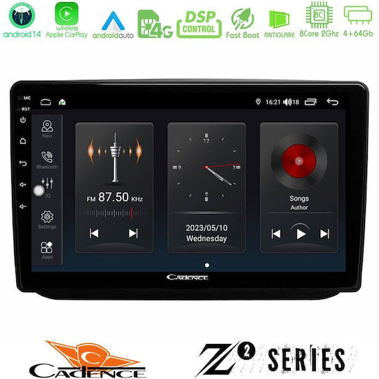 Bizzar Car Audio System for Skoda Fabia 2007-2014 (Bluetooth/USB/WiFi/GPS/Apple-Carplay/Android-Auto) with Touch Screen 10"