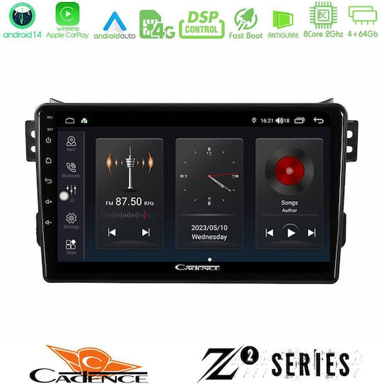 Bizzar Ηχοσύστημα Αυτοκινήτου για Opel Agila Suzuki Splash 2008-2014 (Bluetooth/USB/WiFi/GPS/Apple-Carplay/Android-Auto) με Οθόνη Αφής 9"