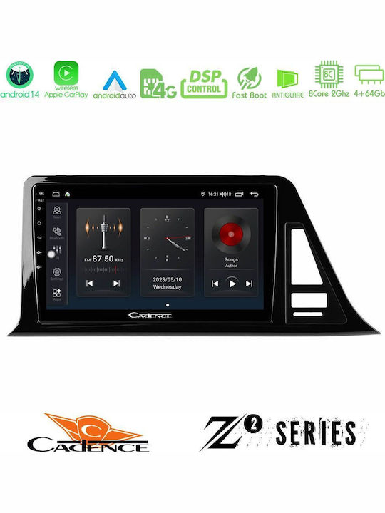 Bizzar Car Audio System for Toyota C-HR 2017-2022 (Bluetooth/USB/WiFi/GPS/Apple-Carplay/Android-Auto) with Touch Screen 9"