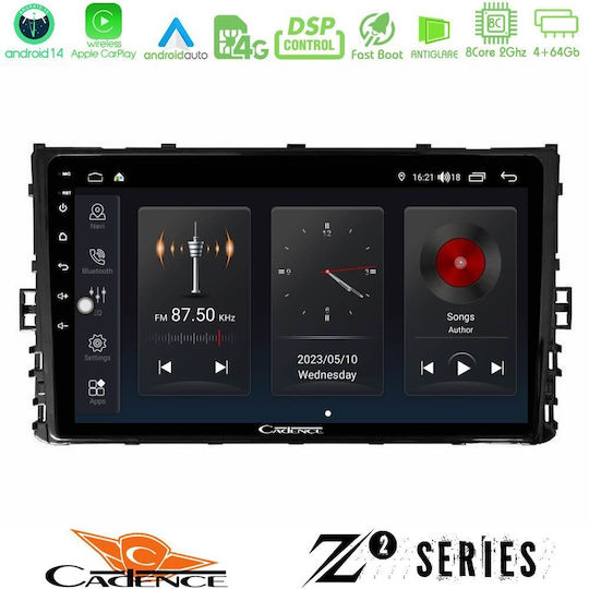 Bizzar Car Audio System for Volkswagen Golf / Polo / T-Cross / T-Roc / Tiguan 2013-2021 (Bluetooth/USB/WiFi/GPS/Apple-Carplay/Android-Auto) with Touch Screen 9"