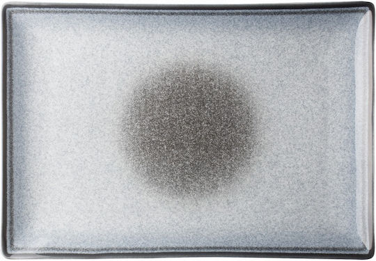 Lukanda Serving Platter Rectangular made of Porcelain Gray 36x24cm