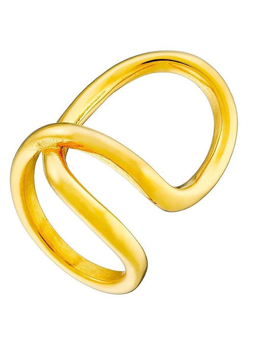 Graloro Damen Ring aus Stahl Vergoldet