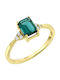 Kiriakos Gofas Single Stone from Gold 18K with Diamond