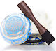 Bol Cântător Tibetan Silent Mind Medicine Buddha 8 Simboluri Meditație Yoga Relaxare Mindfulness 10 Cm Pernă Ciocănel de Lemn