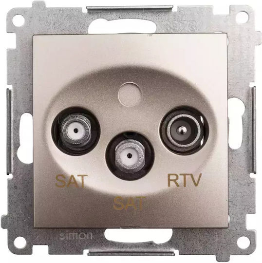 Kontakt-simon TV-Antennensteckdose Simon54 Sat Sat Rtv End Slots Dask2.01/44