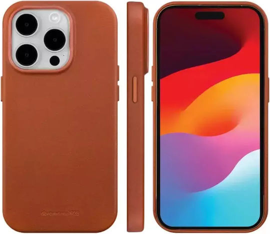 dbramante1928 Umschlag Rückseite Leder Braun (iPhone 15 Pro Max)