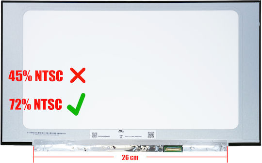 Monitor 15.6" IPS / LED / Slim / Touch / 60Hz 1920x1080 Matte for Laptop Lenovo Ideapad 5-15ALC05, 5-15ARE05