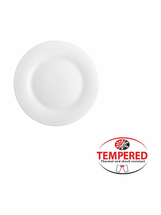 Cok Spain Plate Shallow White with Diameter 20cm 12pcs