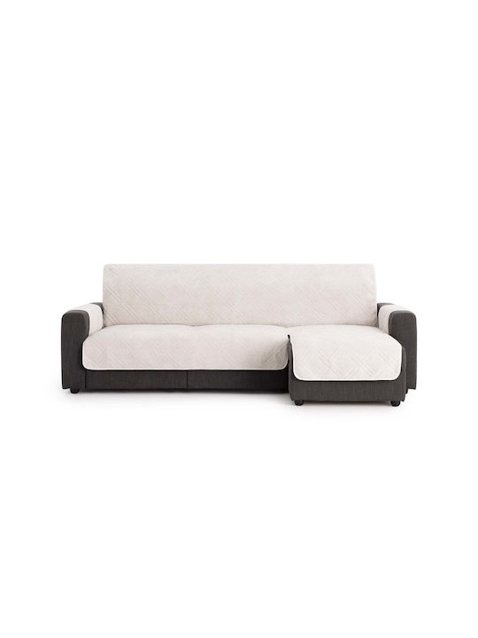 Sofazip Elastic Cover for Corner Sofa Ecru 280εκ. 1pcs SZMATCD280VELVETIVORY