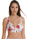 Bikini Σουτιέν Floral Λευκό