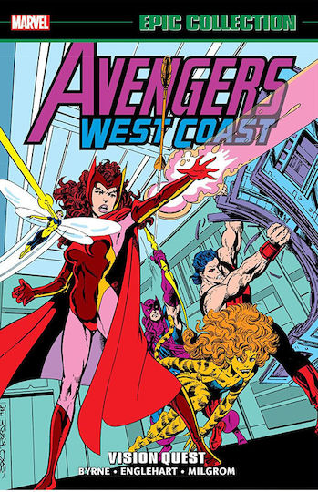 Avengers West Coast Epic Collection Vision Quest New Printing, Cover by John Byrne The team must survive showdowns with the Defiler and the Night Shift PB Avengers West Coast Epic Collection Vision Quest New Printing, Cover by John Byrne The team must survive showdowns with the Defiler and the Night Shift PB