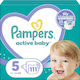 Pampers Πάνες με Αυτοκόλλητο Active Baby No. 5 για 11-16kg 111τμχ