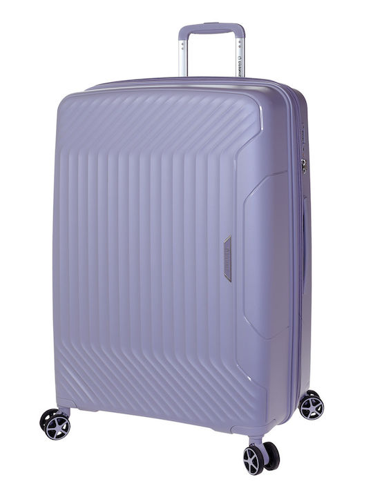 Diplomat Large The New York Collection Large Hard Lila Suitcase With 4 Wheels Height 74cm