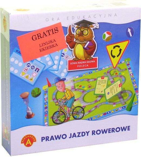 Board Game Bicycle Driving License for 2-4 Players 7+ Years Old (PL) Alexander Toys