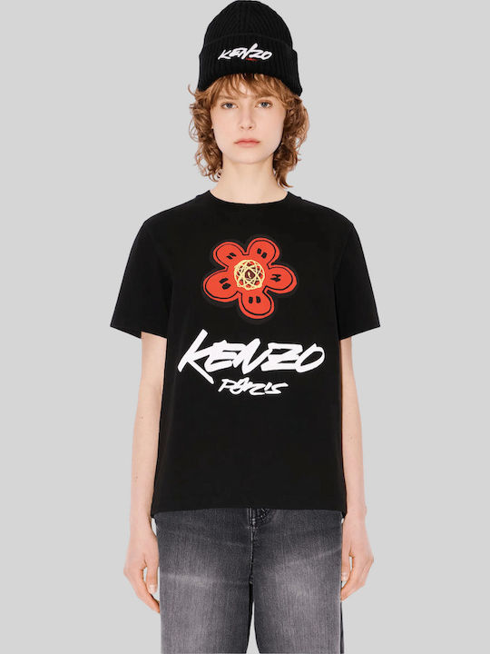 Kenzo Women's T-shirt Floral Black