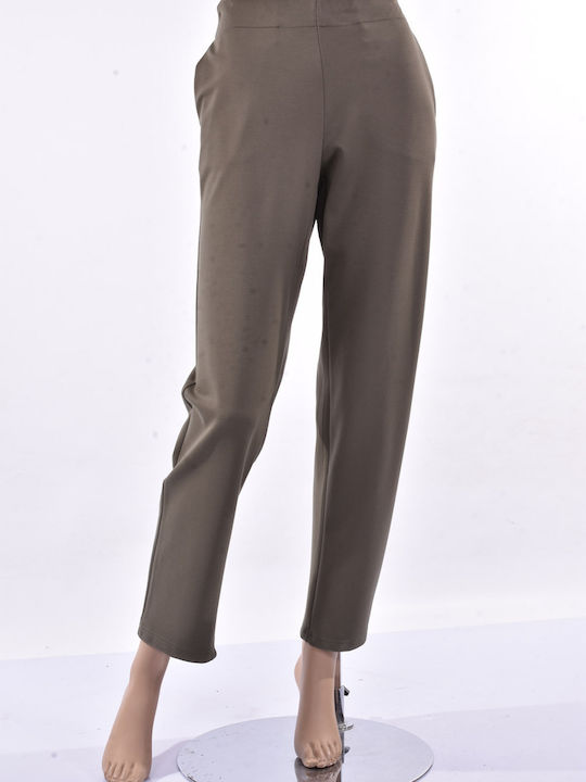 Damen Stoffhose Khaki