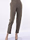 Damen Stoffhose Khaki