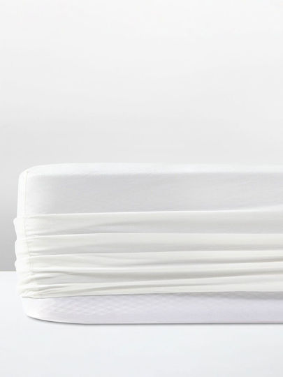 Aigaion Чаршаф Единично с Ластик 100x200+40см. Pristine White