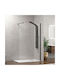 Karag Walkin 1 Fixed Side for Shower 70x200cm Clear Glass Black 5206836056685
