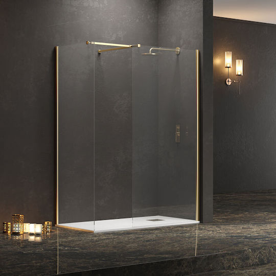 Karag Walkin 2 Fixed Side for Shower 70x200cm Clear Glass Oro 5206836058030