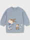 Girls Dress Long Sleeve Set with Accessories Light Blue