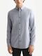 Seasonal Solid Long-sleeved Shirt Peacoat
