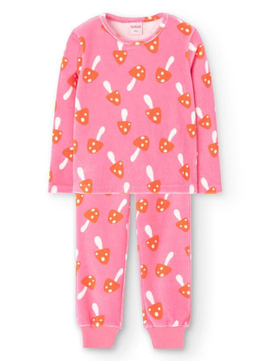 Boboli Παιδική Πιτζάμα Χειμωνιάτικη Βαμβακερή Pink Boboli Παιδική Πιτζάμα Χειμωνιάτικη Βαμβακερή Pink