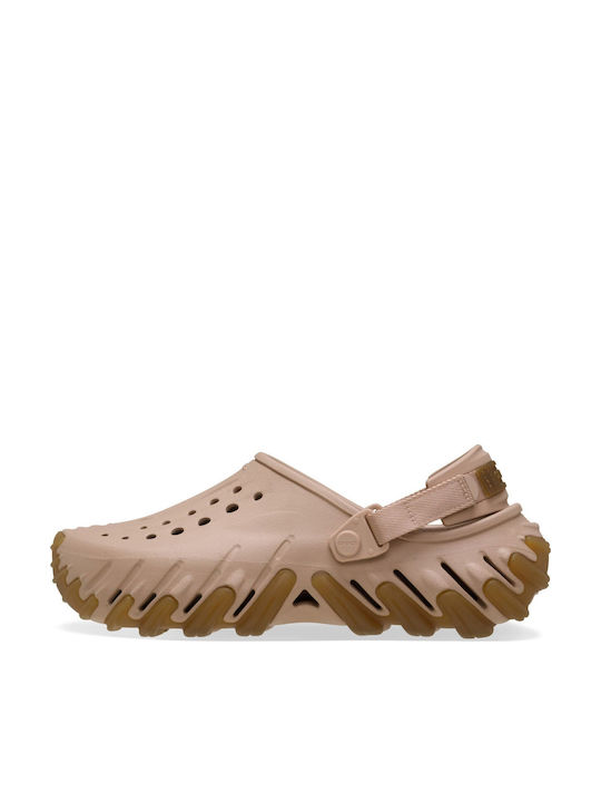 Crocs Echo Γυναικεία Σαμπό Ροζ