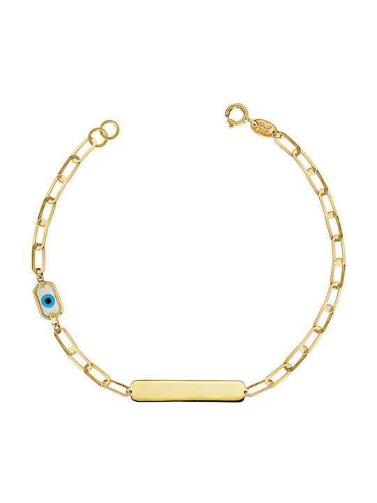 Kiriakos Gofas Kids Bracelet ID from Gold 9K