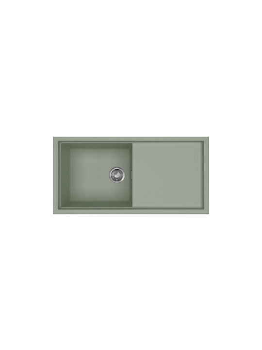 Elleci Drop-In Spüle aus Verbundgranulat B100xT50cm Grün