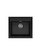 Elleci Elleci Sintesi 105 Drop-In Küchenspüle aus Flüssigem Granit M57xP50cm Schwarze