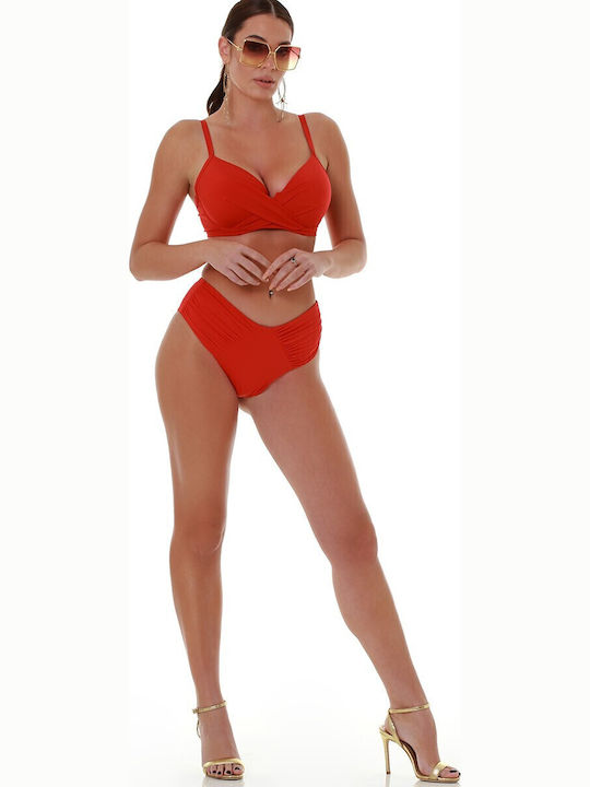 Bluepoint Bikini Slip Ψηλόμεσο Κόκκινο