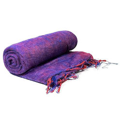Meditation Shawl Violet Made In Nepal 200x80cm