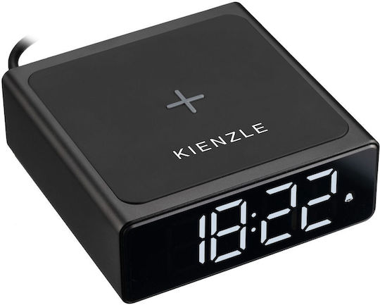 Kienzle Αθόρυβο Επιτραπέζιο Ψηφιακό Ρολόι με Ξυπνητήρι & Ασύρματη Φόρτιση Μαύρο