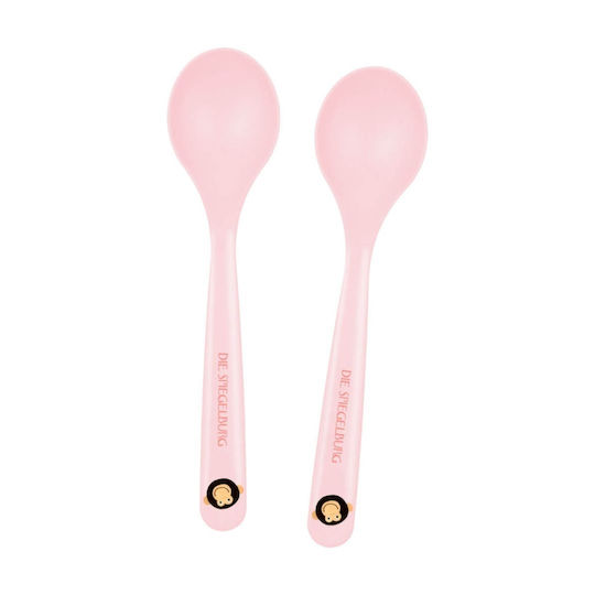 Die Spiegelburg Baby Set with Monkey Spoons from Plastic for 12+ Months Pink 2 Pieces
